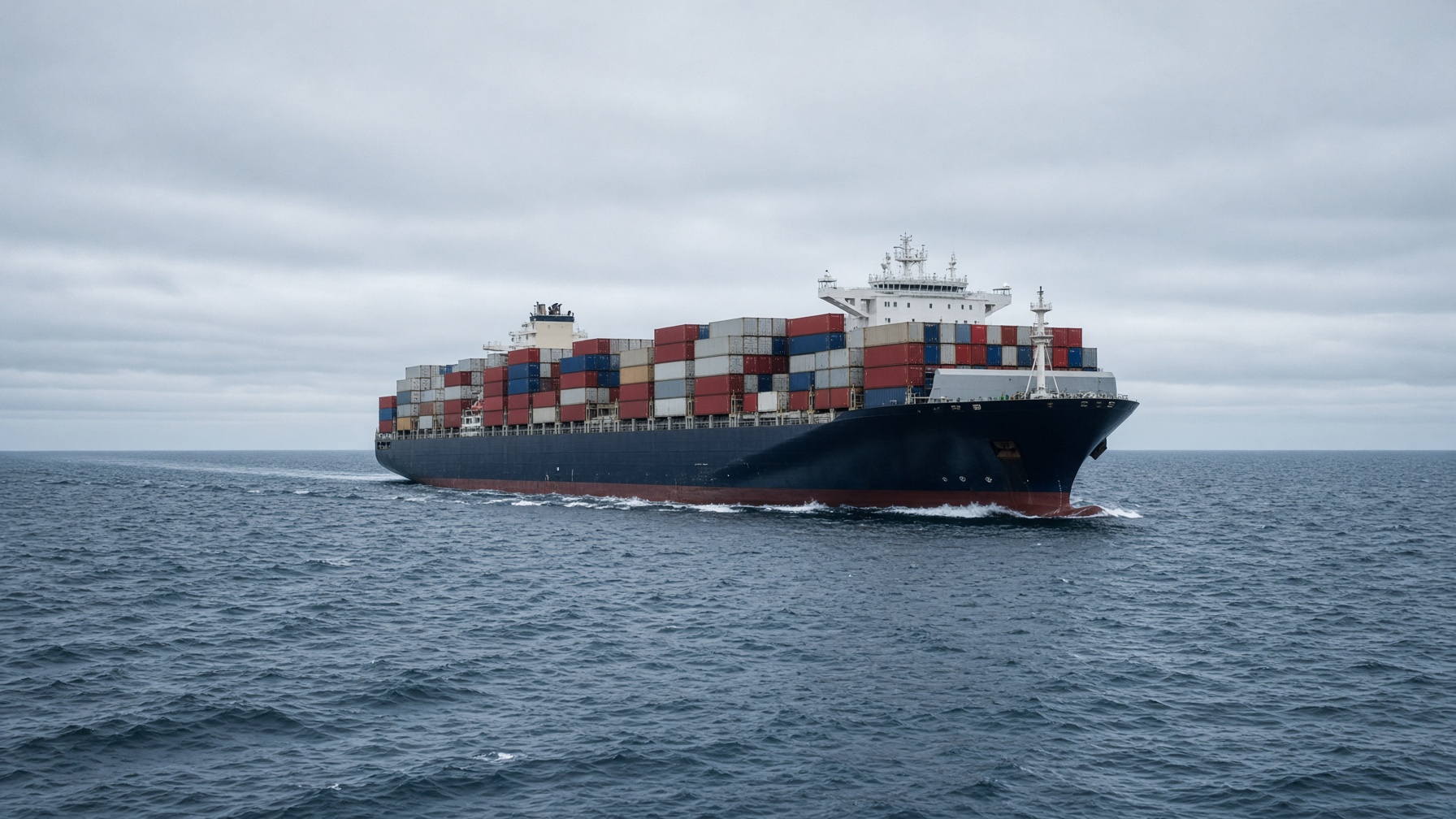 Containerschiff auf der Elbe vor Hamburg – Lage des ULD-Fulfillment-Lagers
